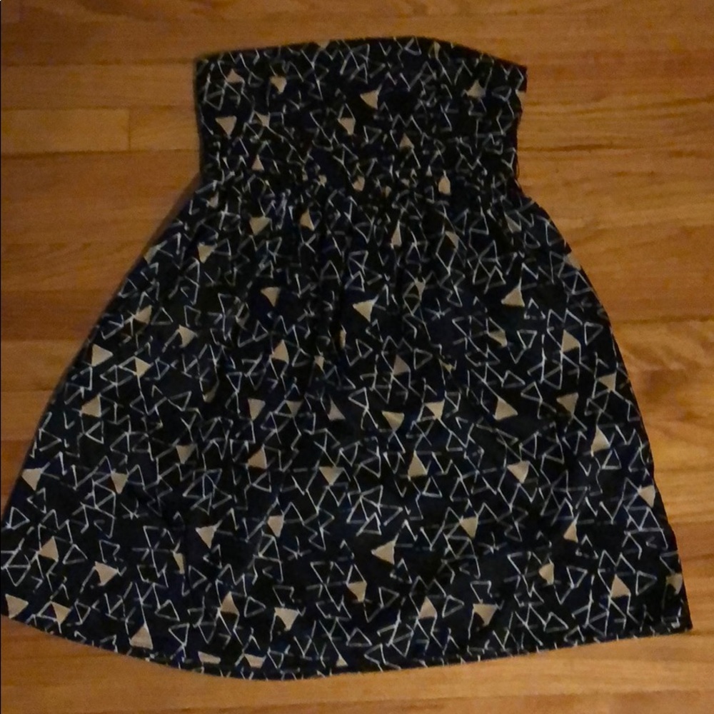 Strapless satin dress